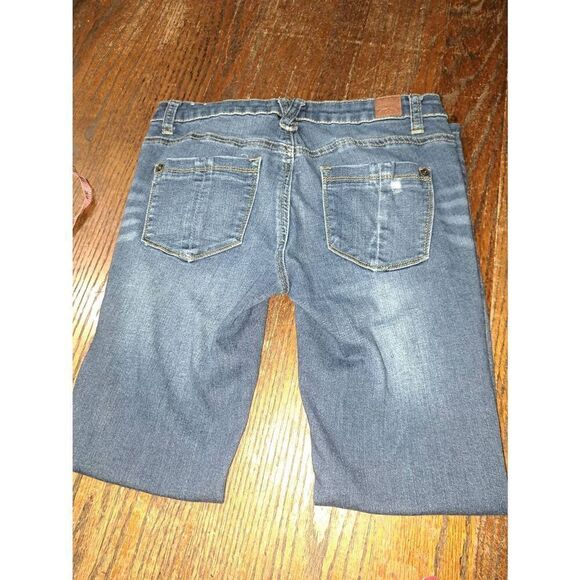 Jr Size 3 Jolt Jeans Distressed Skinny Denim Blue Jeans Jeggings Casual Pants - Picture 6 of 7